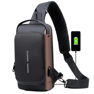 BOLSO INTELIGENTE ANTIRROBO® CON CARGA USB EN FIBRA DE CARBONO